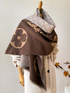 Women's Faux Cashmere Oversized Shawl - Jacquard Scarf & Blanket Wrap, Geometric Pattern, Warm Neck Protection, 175+ cm (69+ in)