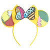 Mickey & Minnie Sequin Ear Headband with Bow – Disney-Inspired Hairband for Women & Kids, Party Cosplay