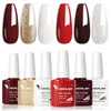 Hema-Free TPO-Free Gel Nail Polish 7.5ml, Glitter Jelly & Nude Shades, Soak-Off UV/LED Full Coverage French