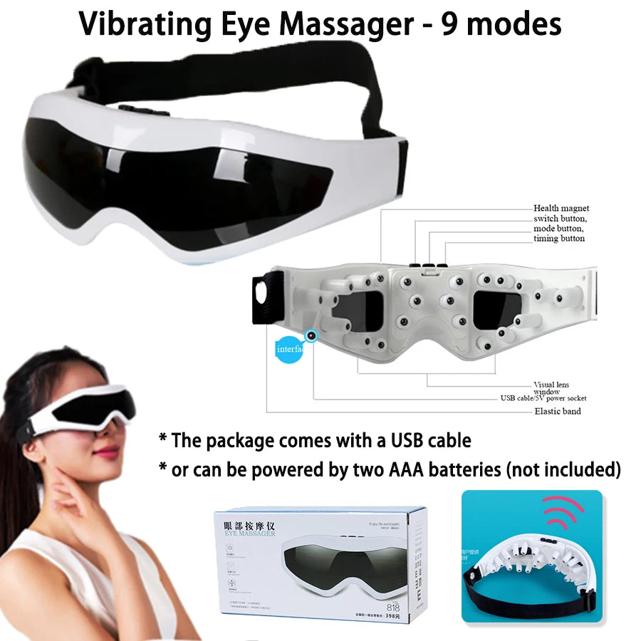 Steam Eye Massager Warm Spa Eye Care Instrument Smart Relieve Eyes Fatigue Massage Relax Improve Sleep Relieve Dark Circles