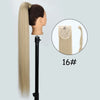 34-Inch (86 cm) Clip-In Synthetic Ponytail Hair Extension — Blonde Wrap-Around Long Straight Hairpiece