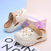 Women Platform Clogs Cartoon Hollow Summer Beach Slide Sandals Lightweight EVA Garden Slides