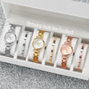 Women's Elegant Quartz Watch & Love Bracelet Set - Stainless Steel Strap, 29mm Dial