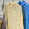 Women's Tulle Mesh Long Sleeve Sheer Blouse Moon Flocked Y2K Top