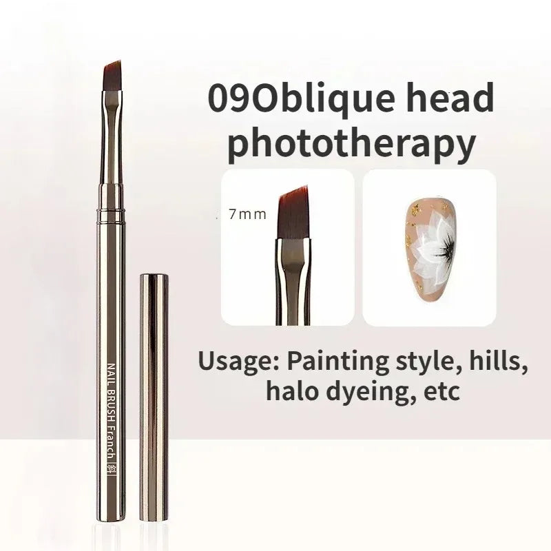 Professional Nail Art Liner Brush Set — Striping & Detailing Pens, 6–25 mm (0.24–0.98 in) Tips