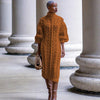 Turtleneck Ribbed Sweater Midi Dress – Long Sleeve Stretch Knit for Autumn/Winter Party & Club