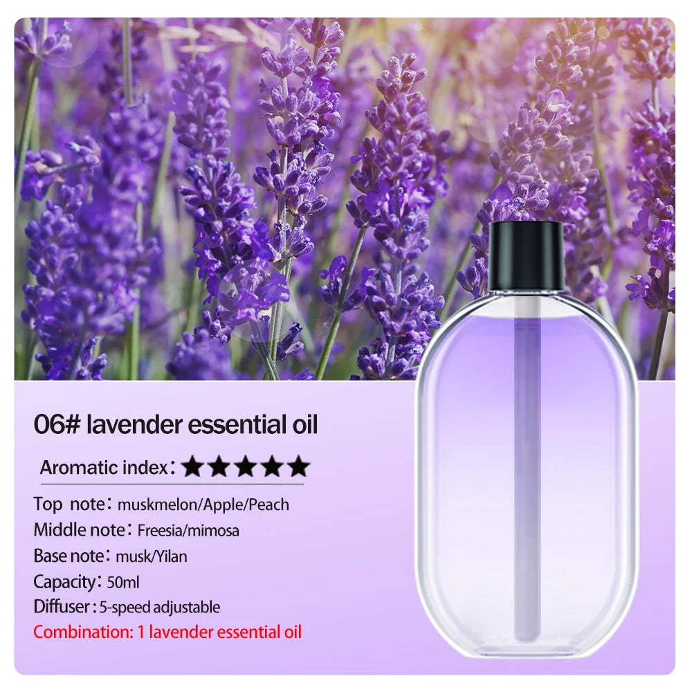 Rechargeable Portable Aroma Diffuser – Essential Oil Aromatherapy Air Freshener with 5 Timed Spray Modes