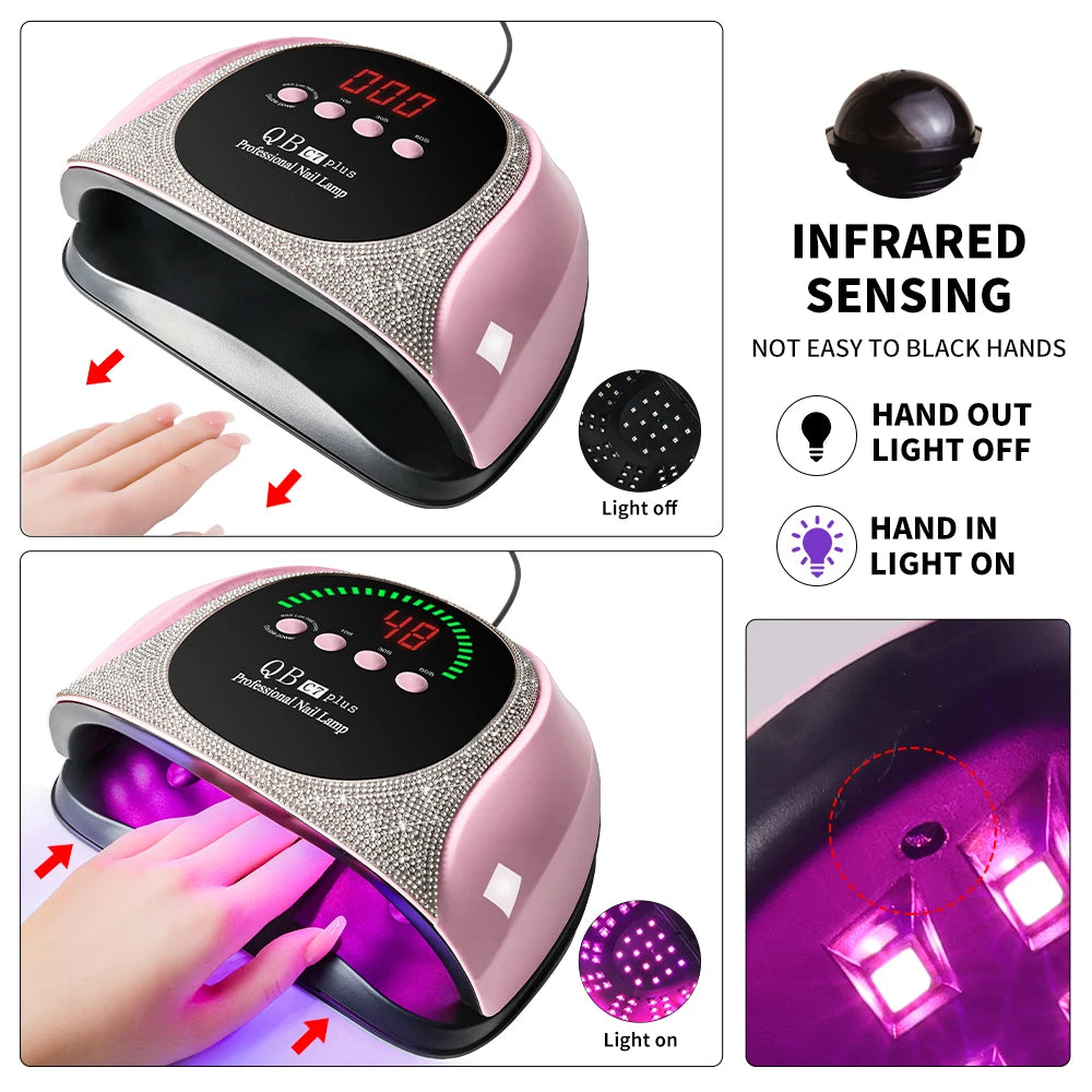 57-LED UV/LED Gel Nail Lamp with LCD Timer, Quick-Dry Curing Light for Gel and Acrylic Manicures