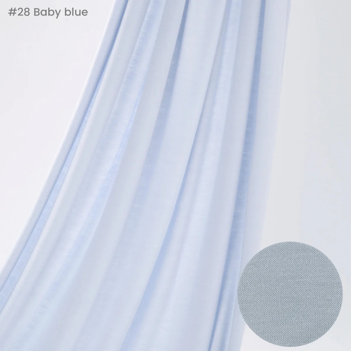 Jersey Hijab Scarf 170 x 60 cm (67 x 24 in) - Stretchy Cotton-Spandex Long Shawl | 29 Solid Colors Muslim Headscarf Turban Wrap