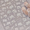 Gold Snowflake & Snowman 3D Self-Adhesive Christmas Nail Stickers with Rhinestones, 10.3 x 8 cm (4.06 x 3.15 in) Sheet