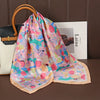 Luxury Satin Square Scarf 70 x 70 cm (27.6 x 27.6 in) – Silk-Feel Polyester Shawl Hijab Neckerchief Hair Ribbon Headband Bandana