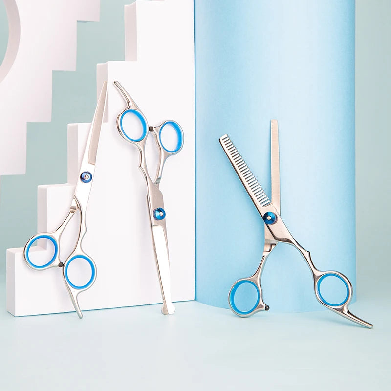 Professional Barber Hair Cutting Scissors Stainless Steel Hairdressing Shears for Salon & Home (3 Styles)