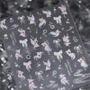 Pink Christmas Tree 5D Embossed Nail Art Stickers – Snowflake & Star Self-Adhesive Decals (4.06 x 3.15 in / 10.3 x 8 cm)
