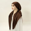 Satin Instant Hijab Scarf 70 x 25 cm (27.6 x 9.8 in) – Turban Headband, Elastic Bonnet & Night Cap