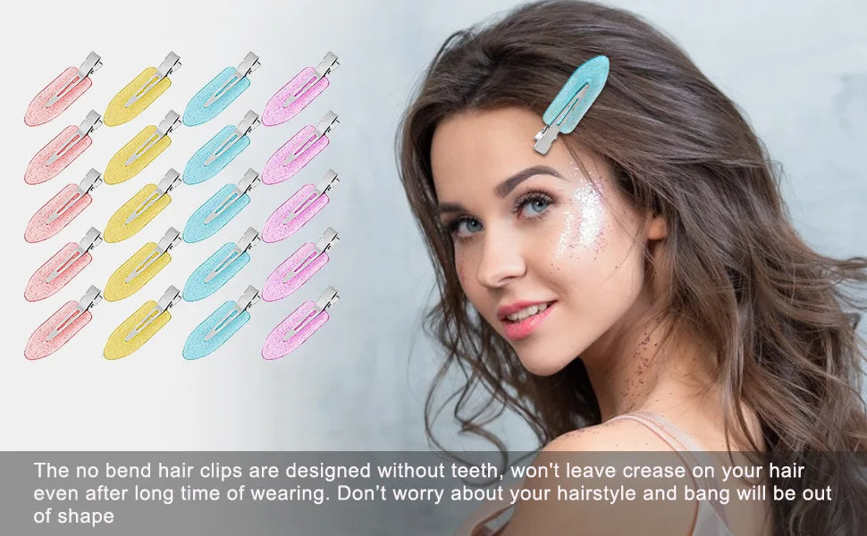 No-Trace Duckbill Hair Clips 10/20 Pack – Cream Gel Bang & Sectioning Clips for Women