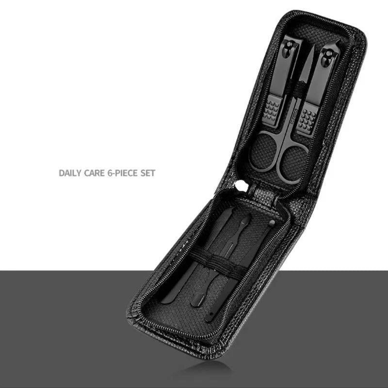 6-Piece Stainless Steel Nail Clipper Set – Portable Manicure & Pedicure Kit for Men and Women