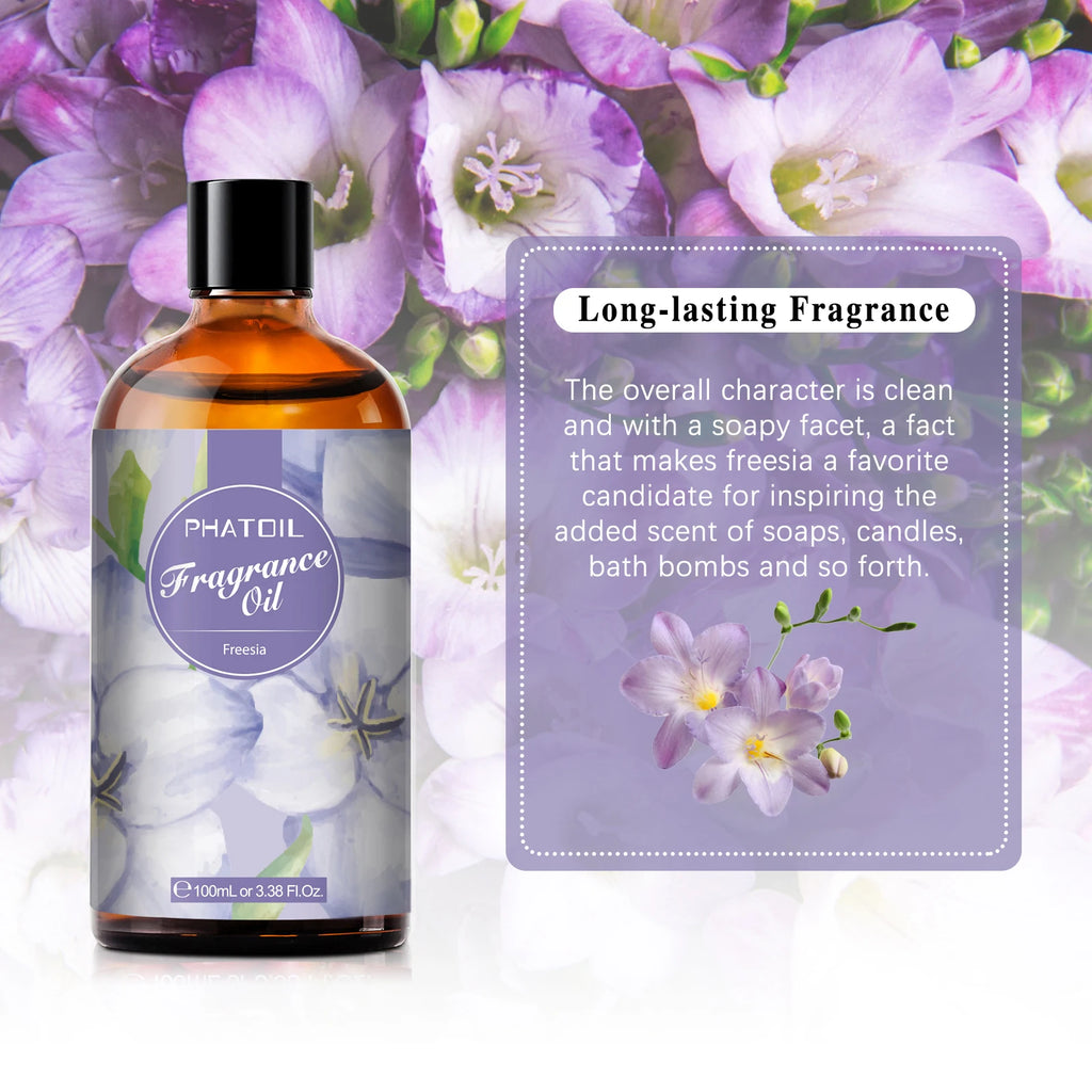 PHATOIL 100ml (3.4 fl oz) White Musk Fragrance Oil – Fresh Linen, Honeysuckle & Peach Orange Blossom for Candles, Soap & Diffusers