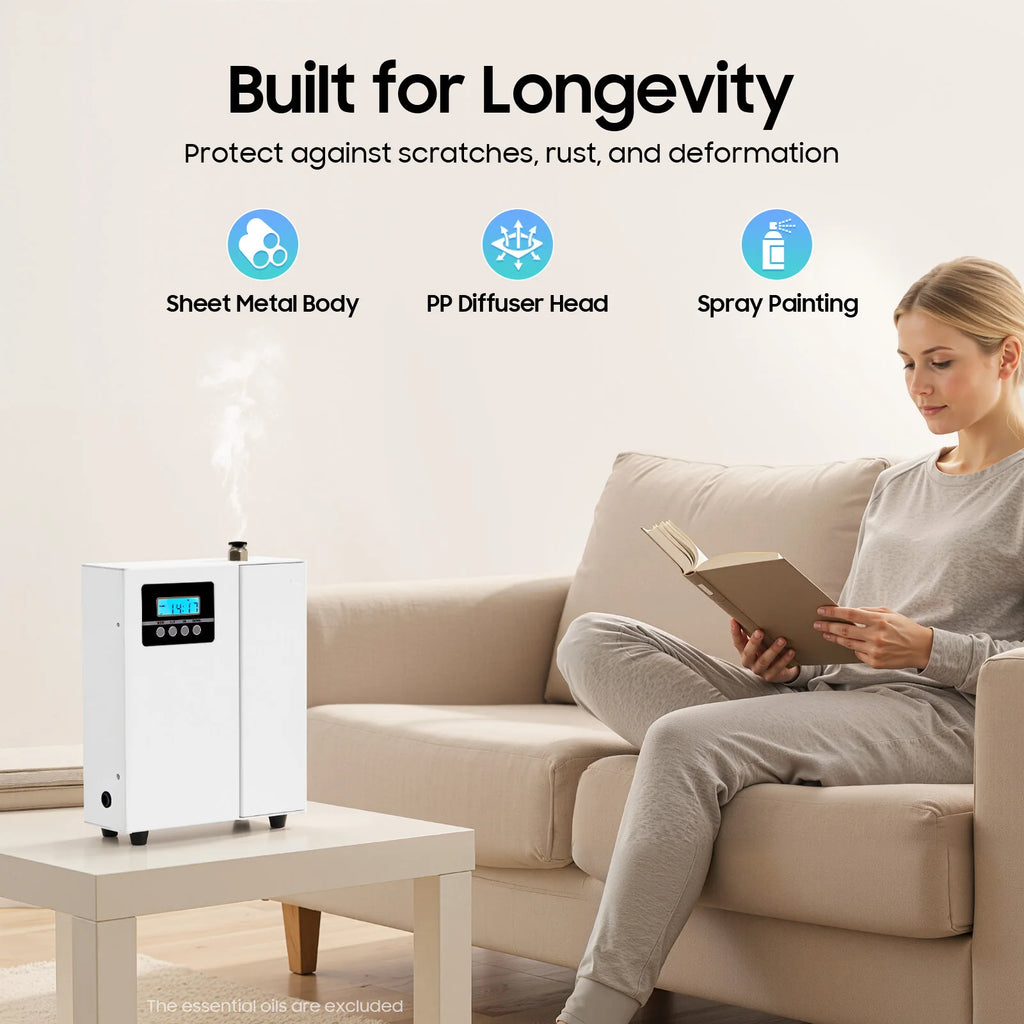 Smart Aroma Diffuser 150ml (5.07oz) Wall‑Mount & Freestanding Scent Machine with Timer for Home and Office