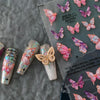 Gold Snowflake & Snowman 3D Self-Adhesive Christmas Nail Stickers with Rhinestones, 10.3 x 8 cm (4.06 x 3.15 in) Sheet