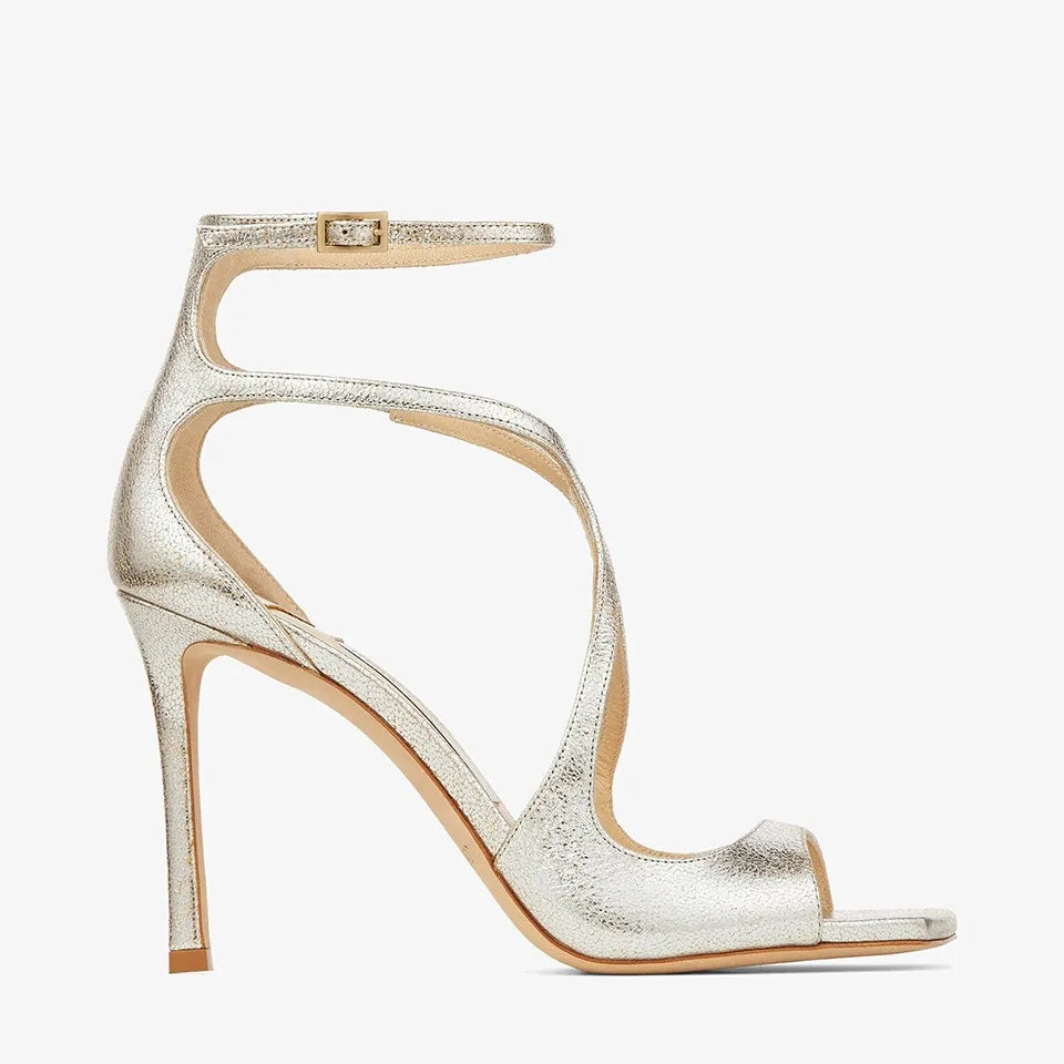 Women's Summer High Heel Open-Toe Sandals – Thin Heels Party Dance Shoes, EU 34–48 (8cm+ Heel)