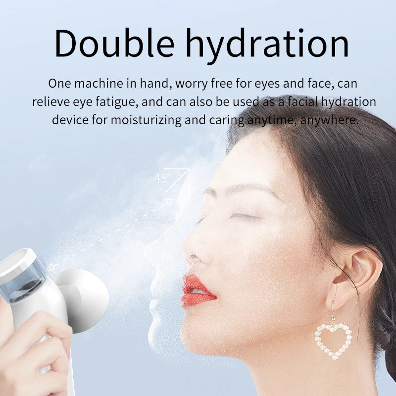 Hot Cold Eye Steam Mist Sprayer Portable Nano Hydrating Eye Device Relieves Eye Fatigue