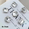 Clear Crystal Heart Nail Rhinestones 5-Pack – Transparent Glass Nail Art Gems DIY Charms