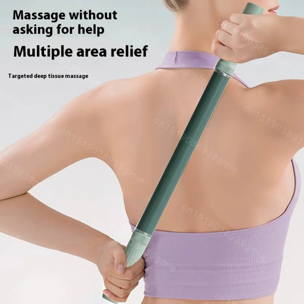 Stainless Steel Myofascial Massage Roller Bar - Yoga Fascia Stick for Leg Stretching & Muscle Release
