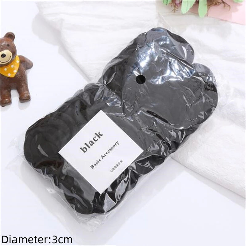 50-Pack No-Damage Elastic Hair Ties for Women & Girls – Seamless Ponytail Holders (Assorted Colors, Includes Black)