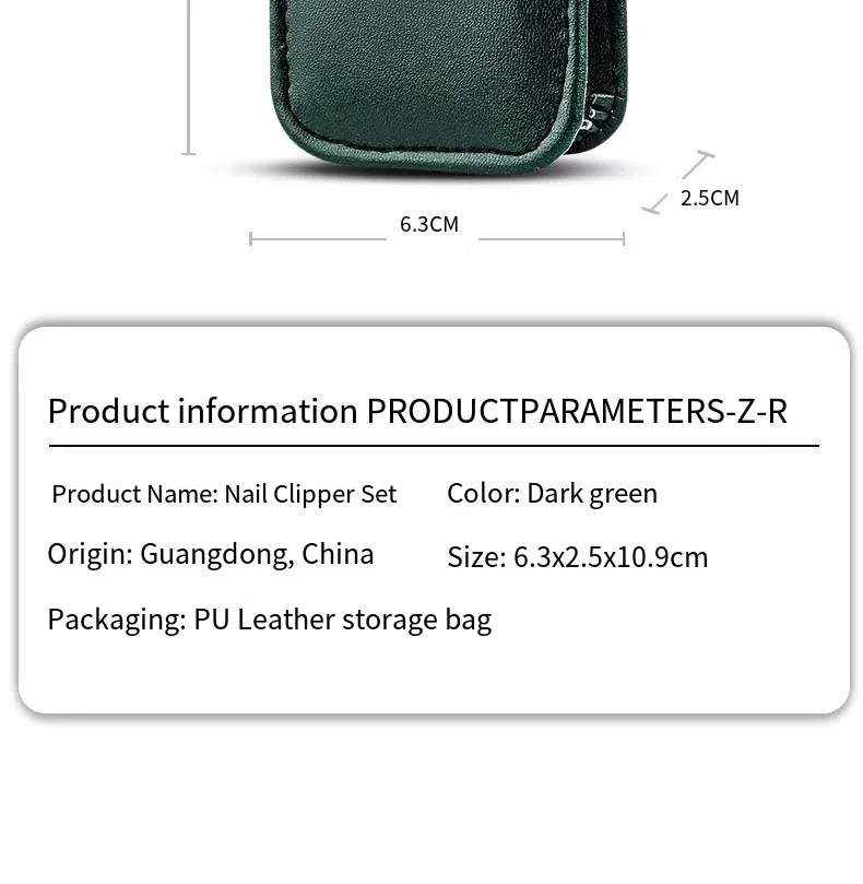 6-Piece Stainless Steel Nail Clipper Set – Portable Manicure & Pedicure Kit for Men and Women