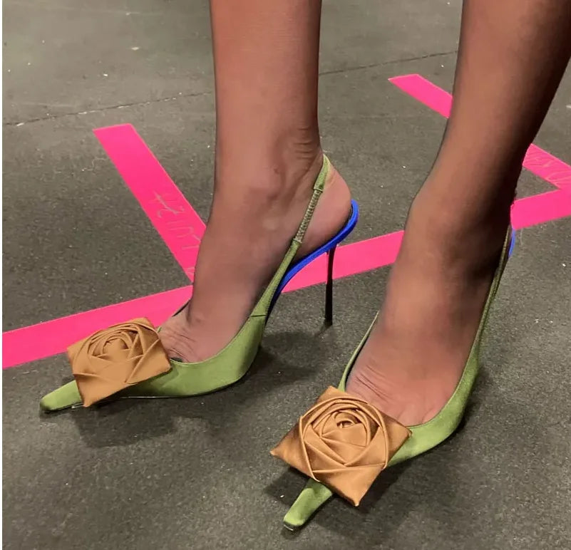 Women's Slim-Fit Pointed High Heel Sandals – 10 cm (4 in) Stiletto Party & Wedding Heels