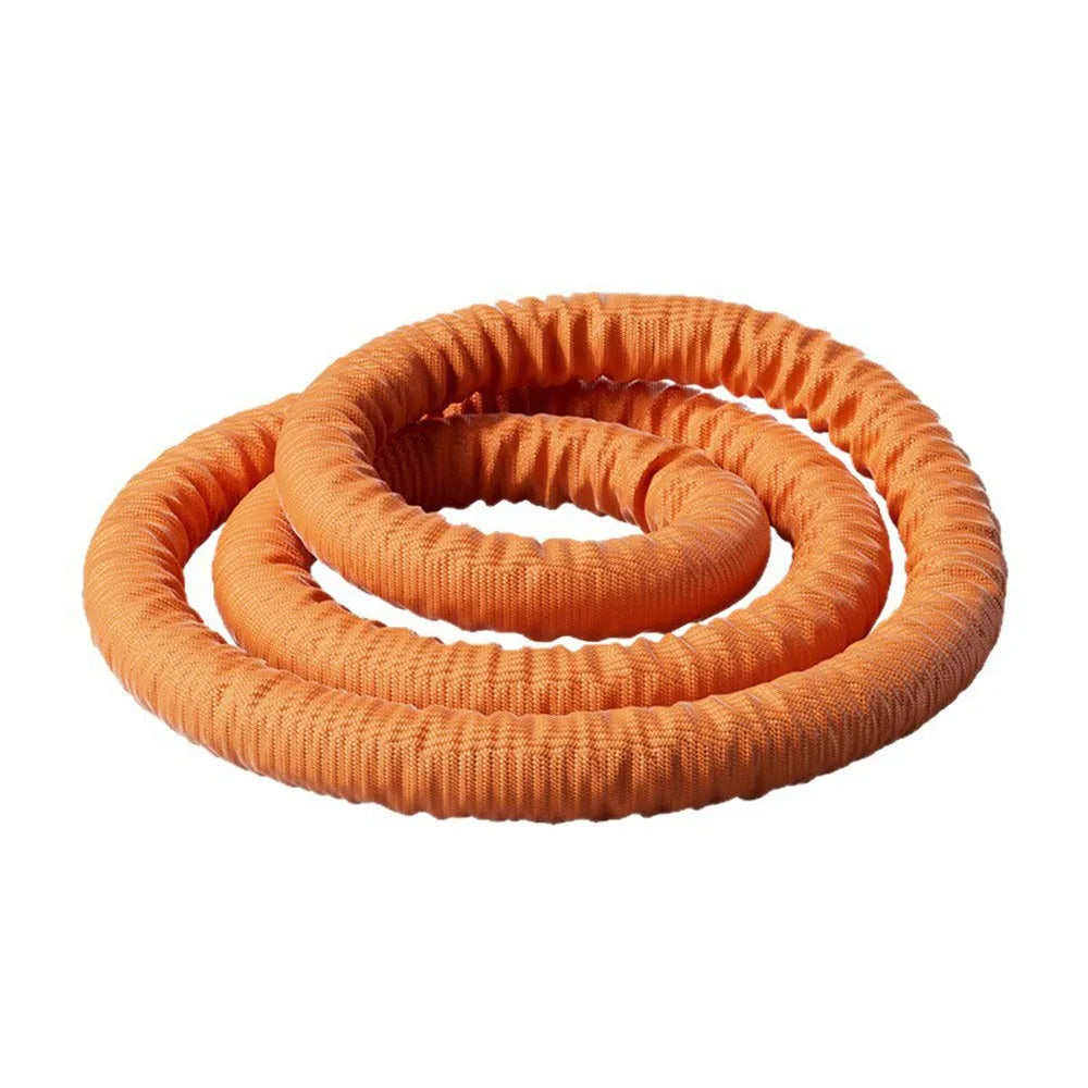 Foldable Spring Tube Hula Hoop 190 cm / 74.8 in – Portable Non-Woven Fitness Hoop for Waist Training & Full-Body Workout (Pink, Orange)