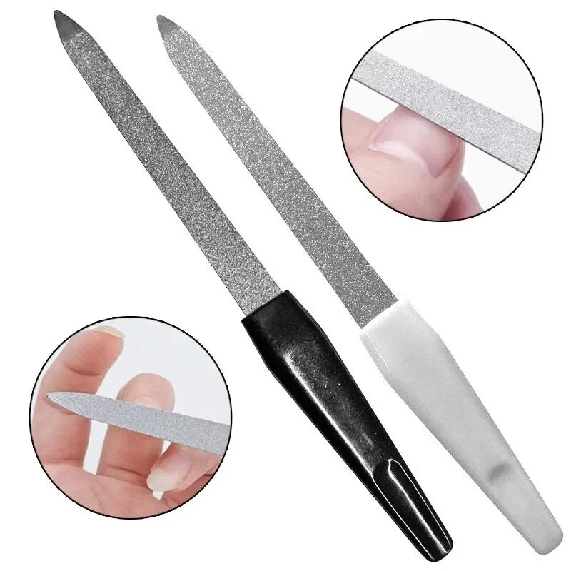 Stainless Steel Double-Sided Nail File 6 in (15 cm) Professional Manicure & Pedicure Tool