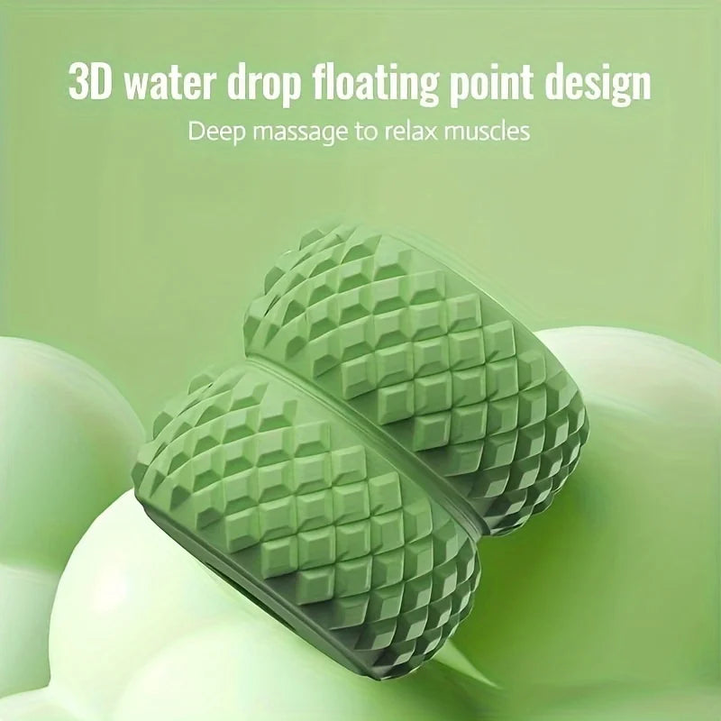 360° Dual-Row Massage Roller Clamp — Handheld Slimming Massager for Legs, Waist, Arms & Buttocks