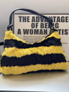Real Mink Fur Shoulder Bag Luxury Women's Fur Crossbody Handbag