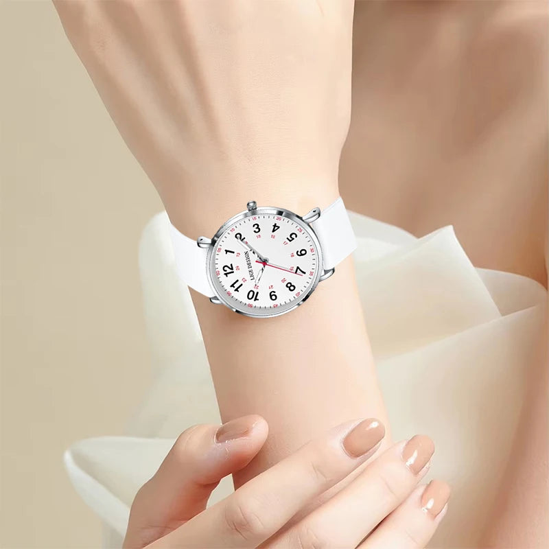LIGE Women's Silicone Watch - 41mm Luminous Dial, 20mm Band, 3ATM Water-Resistant Casual Dress Quartz Wristwatch