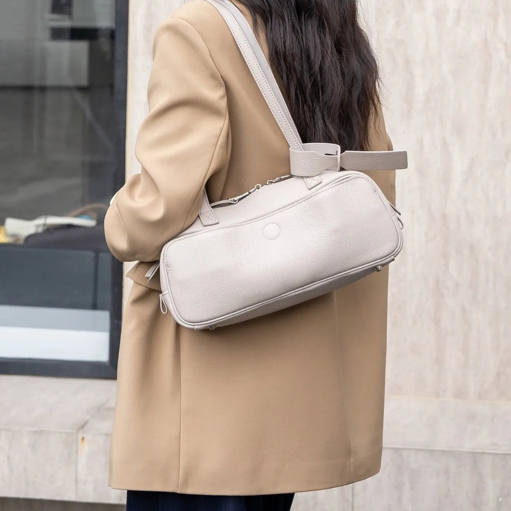 Women's Top-Grain Genuine Leather Hobo Shoulder Bag, Large Vintage Bowling Tote for Office and Everyday