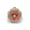 Floral Rhinestone Minaudiere Evening Clutch Rose Crystal Bridal Wedding Party Bag