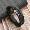 Classic Tiger Eye Beaded Multi-Layer Leather Bracelet for Men — Magnetic Clasp, Punk Style (19/21/23 cm | 7.5/8.3/9.1 in)