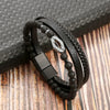 Classic Tiger Eye Beaded Multi-Layer Leather Bracelet for Men — Magnetic Clasp, Punk Style (19/21/23 cm | 7.5/8.3/9.1 in)