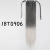 Wrap-Around Clip-In Ponytail Hair Extension 22-34 in (56-86 cm) Long Straight Heat-Resistant Synthetic Blonde Brown
