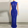 Crystal Embellished Long Prom Dress Elegant Bridal & Party Evening Gown
