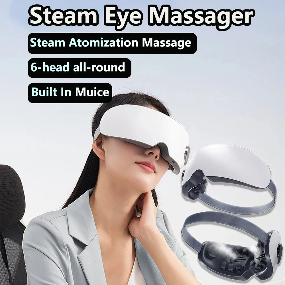 Steam Eye Massager Warm Spa Eye Care Instrument Smart Relieve Eyes Fatigue Massage Relax Improve Sleep Relieve Dark Circles