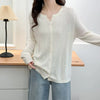 Plus Size Women's V-Neck Knitted Cardigan – Soft Casual Solid Sweater for Spring/Autumn