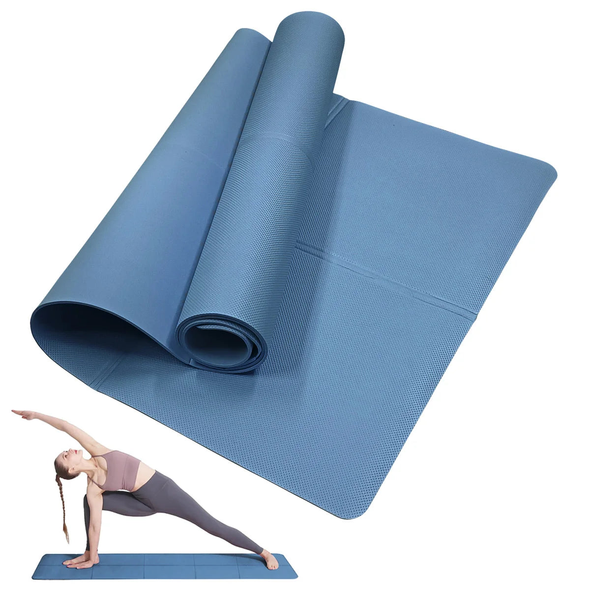 4mm EVA Yoga Mat 173 x 60 cm (68 x 24 in) Anti-Slip Workout Mat for Yoga & Pilates