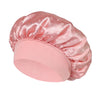 Rhinestone Wide Band Satin Sleep Bonnet - Hair Care Turban Headwrap Shower & Makeup Cap