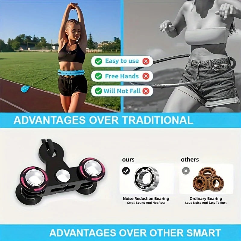 24-Section Adjustable Smart Weighted Hula Hoop – Fitness Ring for Waist Shaping & Ab Massage
