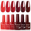 Hema-Free TPO-Free Gel Nail Polish 7.5ml, Glitter Jelly & Nude Shades, Soak-Off UV/LED Full Coverage French