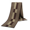 Men's Cashmere-Feel Scarf 180 x 31 cm (71 x 12 in) Plaid Stripe Pashmina Shawl Warm Winter