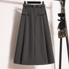Plus Size A-Line Tea-Length Skirt (0XL–4XL) – Casual Chic Autumn/Winter Polyester