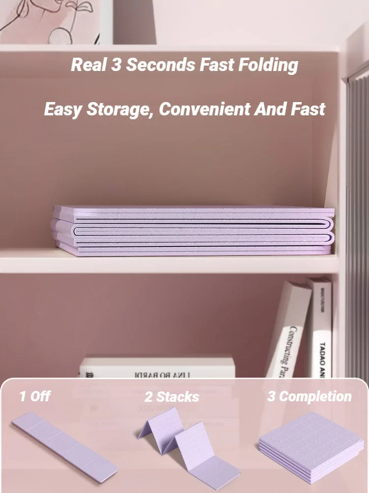 Foldable Yoga Mat 183 x 61 cm (72 x 24 in), 4mm – Eco-Friendly TPE Travel Mat | Double-Sided Non-Slip for Pilates, Yoga & Floor Workouts